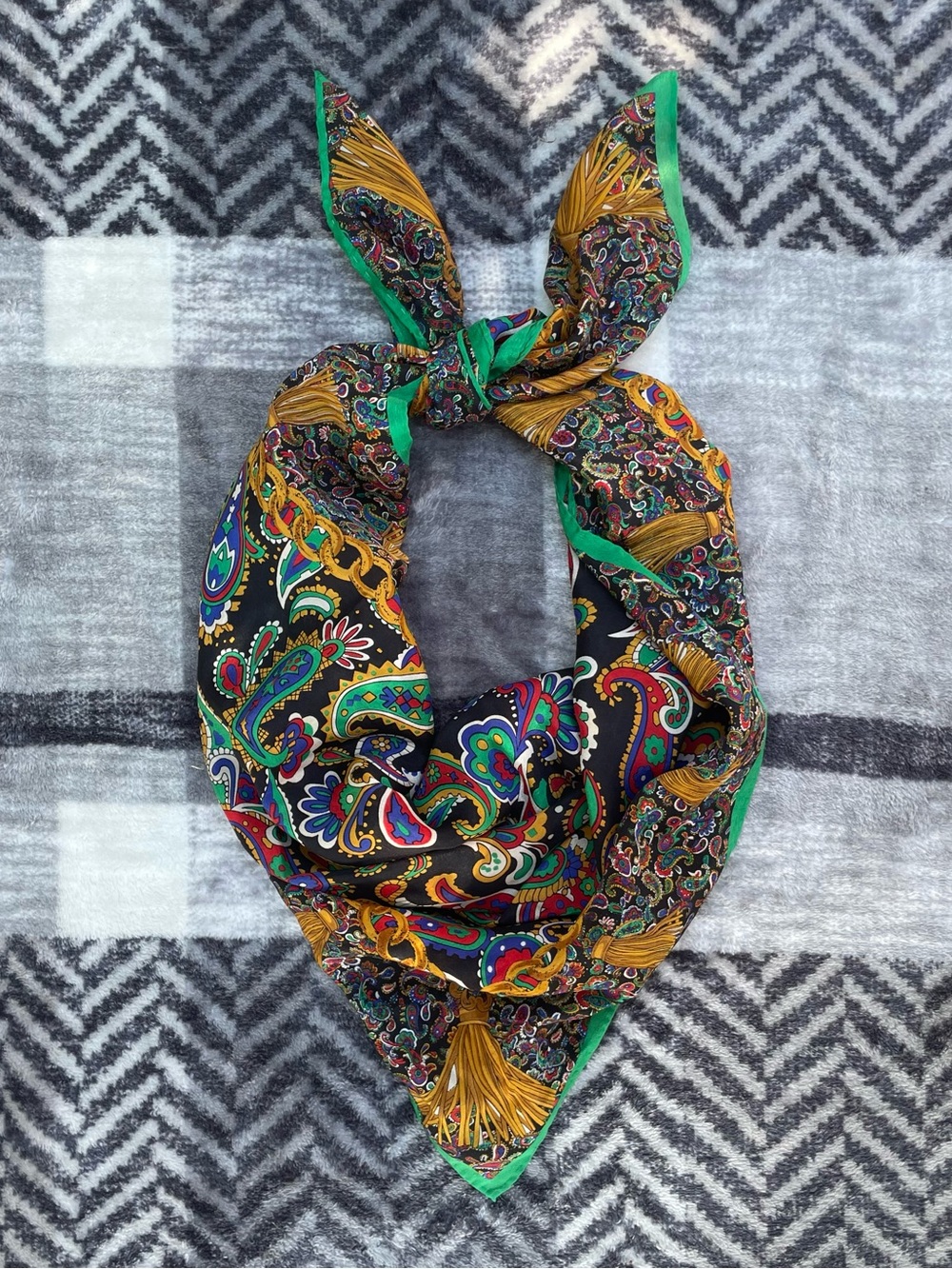 Vintage Laura Geraldi Paisley Square Scarf